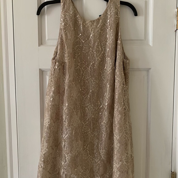 Lauren By Ralph Lauren Dress Gold 16P - Picture 3 of 6